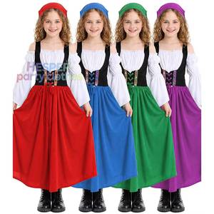 Disfraz Tradicional Alemán de Oktoberfest para Mujer, Estilo Dirndl, con Traje Completo, para Adultos, en Poliéster - Product Image 1