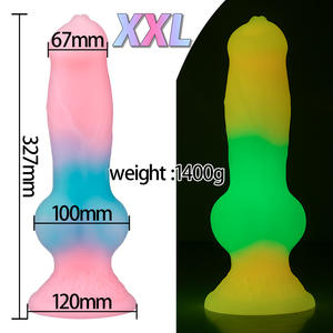 <span class=keywords><strong>Penis</strong></span> anjing bercahaya dalam gelap simulasi <span class=keywords><strong>penis</strong></span>, hewan simulasi alien besar, dildo palsu besar untuk wanita 13 inci XXL - Product Image 1