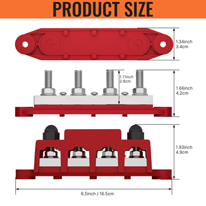 Barres de distribution de batterie 400A 48V en cuivre avec goujons M8 certifiées RoHS et CE pour applications marines, automobiles et solaires (vente en gros) - Product Image 3