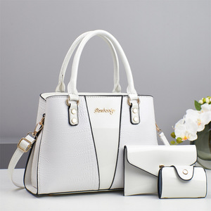 Vente Directe Usine Ensemble de Sacs Mère-Fille en Cuir PU pour Femmes, Sac à Main avec Fermeture Éclair, Sac à Bandoulière, Sac Croisé Trois Pièces - Product Image 2