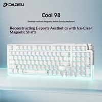 Clavier mécanique filaire Dareu Cool98RT Ice Blade à axe magnétique, bande lumineuse transparente RGB, pour gaming e-sport, personnalisable, haute performance