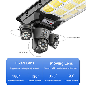 Solar Street Light With Camera 4G Wifi 6MP Outdoor Solar Monintoring <b>Lamp</b> CCTV <b>Wireless</b> Net Work Camera With 800W Solar Camera - Product Image 3