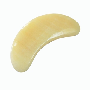 Portable Beige Yellow <b>jade</b> Guasha Facial scraping board gua sha stone for face - Product Image 3