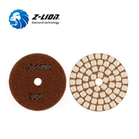 Disque de polissage ZL-123J-2 de 4 pouces pour quartzite, marbre, granit, rapide, efficace, pour polisseuse de sol, meuleuse d'angle