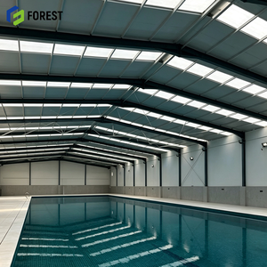 Centre aquatique préfabriqué à grande portée, en acier préfabriqué, résistant aux intempéries et durable - Product Image 1