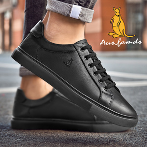 Zapatos Deportivos Casuales de Moda para Hombre, Capa Superior de Cuero Vacuno, con Suela de Goma Estilo Caminata y Logotipo de Canguro - Product Image 2