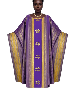 Vêtements liturgiques unisexes pour prêtres catholiques, chasuble élégante, costume de clergé, col, robe, cape, polyester médiéval - Product Image 2