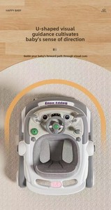 Nuevo andador ligero 4 en 1 de ABS para bebés con música, antivuelco, plegable y altura ajustable para 0-3 años, carga de 15 kg - Product Image 5