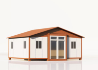 Maison conteneur mobile de luxe pliable et portable de 20, 30 ou 40 pieds, avec 2 ou 3 chambres, extensible, pour hôtel ou hébergement.