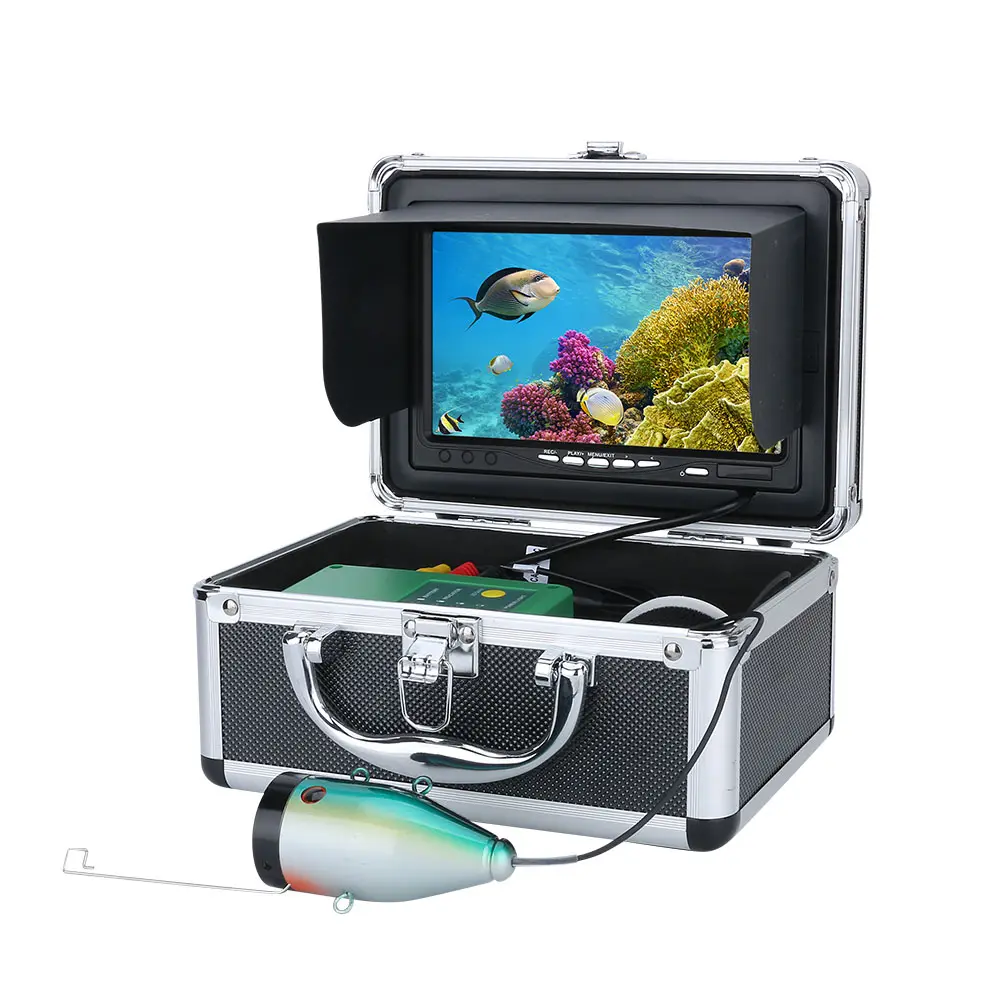 7" Inch 15M 30M 1080P Fish Finder Underwater Fishing Camera 15pcs White LEDs + 15pcs Infrared Lamp For Ice/Sea Fishing