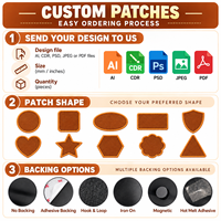 Écussons brodés personnalisés, appliques thermocollantes écologiques, badges brodés en tissu sergé OEM à faible MOQ pour vêtements, chapeaux et sacs