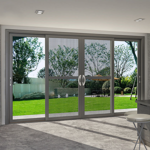 Portes <span class=keywords><strong>en</strong></span> alliage d'aluminium polymère sur mesure de haute qualité, double vitrage trempé, design moderne pare-balles, <span class=keywords><strong>isolation</strong></span> thermique, finition de qualité - Product Image 4