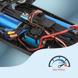 Wltoys <span class=keywords><strong>124017</strong></span> 2,4G Coche de control remoto totalmente metálico para adultos 4WD Eléctrico 75 km/h Motor sin escobillas de deriva de alta velocidad USB Wi-Fi Expert - Product Image 5