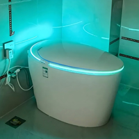 Toilette intelligente électrique à chasse d'eau automatique, cuvette de toilette intelligente avec bidet intégré pour salle de bain