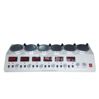 Agitateur magnétique multi-têtes HJ-6A avec mesure de vitesse, fonction asynchrone sans chauffage, fabriqué en Chine