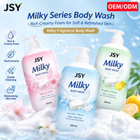 Gel Douche Lacté Hydratant et Nettoyant Doux à la Mousse Riche Parfum Floral Agrumes Marque Blanche 500mL OEM ODM Soins de la Peau