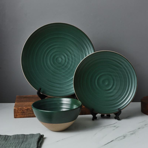 Hot Sale High Quality Eco Friendly Disposable Bone China Stoneware Dinnerware <b>Set</b> Plates Dishwasher <b>Microwave</b> Safe OEM/ODM - Product Image 1