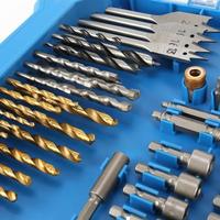 100 pièces ensemble de forets combinés ensembles d'outils polyvalents pour la fabrication de meubles d'usinage et le bricolage