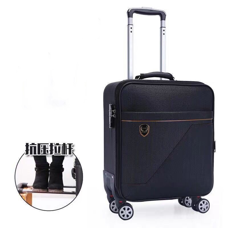 Étui en cuir noir de luxe avec roulettes universelles 809.