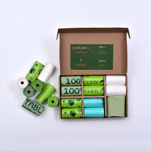 Sacs à <span class=keywords><strong>d</strong></span>éjections pour chiens biodégradables et compostables à 100 % avec poignée, conception personnalisée gratuite OEM ODM - Product Image 1