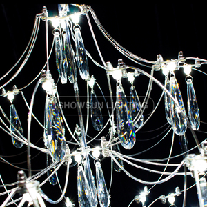 Lampadario a forma di lucciola di lusso moderno lampada a sospensione stellata per Villa Hall Creative Restaurant & Soggiorno - Product Image 4