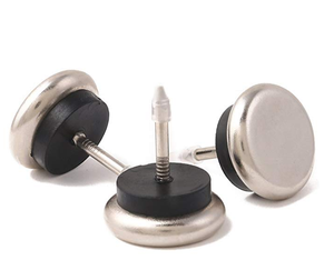 Patins de <span class=keywords><strong>chaise</strong></span> de bureau antidérapants en plastique à clouer, ronds, avec pointe à clou, pour meubles - Product Image 3