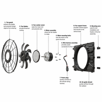84877596RD Moteur de ventilateur sans balais 12V, pièces automobiles, ensemble de ventilateur de refroidissement du radiateur pour Chevrolet Equinox 2020