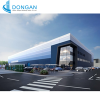 Entrepôt à structure en acier galvanisé, construction métallique préfabriquée pour stockage extérieur à long terme