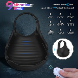 Cincin Penis Getar Silikon Magnetik Ganda, Mainan Seks Pria, Sarung Penis, Vibrator Penis, Mainan Seks untuk Pria - Product Image 3