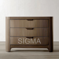 Armoire d'angle Commode en gros pour chambre à coucher Meubles en chêne Tiroir de rangement Ensemble de commodes blanches pour le salon