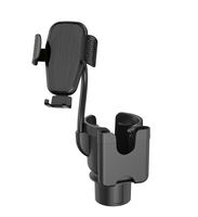 Support de tasse extensible pour voiture, support de téléphone portable rotatif à 360°, support de téléphone 2 en 1 réglable pour porte-gobelet de voiture