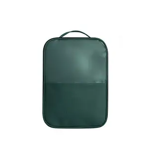 Custom reusable leather waterproof clear travel shoe box large capacity women shoe storage bag