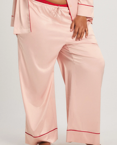 Pigiama Lungo in Raso Effetto Seta per <span class=keywords><strong>Donna</strong></span>, Taglie Americane Personalizzate, Set Pigiama Plus Size, Abbigliamento da Notte di Lusso - Product Image 3