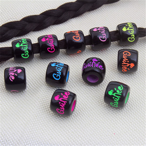 Hạt cườm acrylic nhiều màu lỗ lớn làm thủ công Lingxing LQ976 30 chiếc trang trí tóc tết, làm đồ trang sức tự làm cho bé gái - Product Image 2