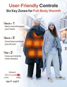 بطانية تدفئة 7.4 فولت قابلة للتخصيص للبيع بالجملة، إصدار جديد رائجة البيع يمكن ارتداؤها للتدفئة الخارجية في الشتاء - Product Image 2