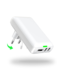 EU <b>Plug</b> USB Wall Charger 3 Ports 30W <b>Fast</b> <b>Charging</b> Universal for Home Office Use - Product Image 1