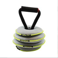 Kettlebells MDBuddy SoftBell écologiques, portables, réglables, avec base en caoutchouc et revêtement vinyle, plaques de poids souples pour la musculation