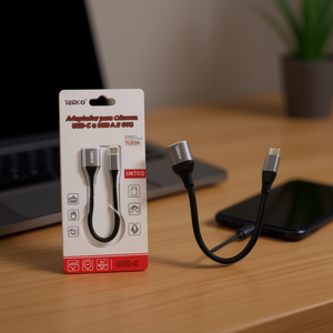 Adaptador Temco USB-C a USB-A para Teléfono Inteligente y Tableta con Función de Transferencia de Datos y Carga - Product Image 2