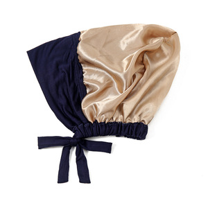 Casquette <span class=keywords><strong>Hijab</strong></span> en Satin Modal Double Couche Islam Undercap avec Tie <span class=keywords><strong>Bonnet</strong></span> Hijabs Instantanés pour Femmes Foulards Turcs Turban Bandana - Product Image 3