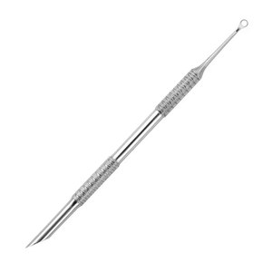 Empuje de cutículas de uñas, palo de taladro de pedicura de madera naranja, acero inoxidable de doble punta, piel muerta, quitar, tomar pegamento, limpiar pendiente de empuje - Product Image 6