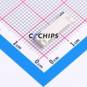 XW1020012-100R-002 FFC/FPC Connector SMD,P=1mm,Horizontal Mount Connector Flip Cover Type Bottom Contact 10P 1mm - Product Image 2