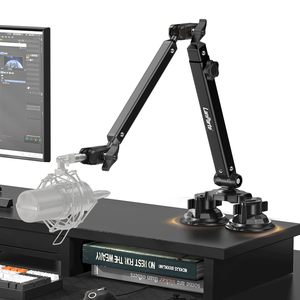 Soporte de micrófono de Metal de rotación 360, soporte de micrófono antivibración con brazo de ajuste de altura para estudios profesionales en vivo - Product Image 4