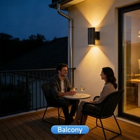 Lampe murale extérieure en aluminium étanche, décorative pour jardin, paysage, villa, hôtel, couloir, escalier, éclairage haut et bas