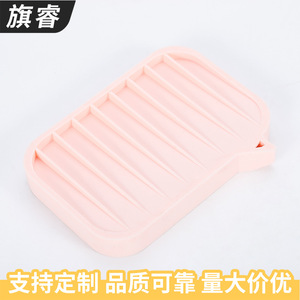 Silicone Soap Dish Rectangular Drainable For Bathroom Shower Use - Product Image 3