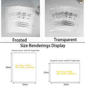 Logo personnalisé PVC/CPE/PP sac pochettes en plastique givré fermeture éclair vêtements sac d'emballage de vêtements - Product Image 4