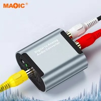Convertidor digital a analógico de 1080P Adaptador de audio Spdif analógico a Lotus con convertidor decodificador de 3,5mm