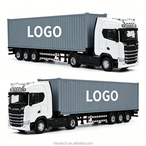 Custom Logo 1:50 Scale Diecast Container Truck Model Alloy Tractor Trailer Cargo <strong>Lorry</strong> for Business Gift Ages 14+ OEM - Product Image 1