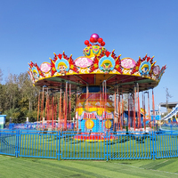 Manèges de fête foraine : Chaise volante forestière rotative pour parc d'attractions, jeu pour enfants, en fibre de verre et acier, usage commercial