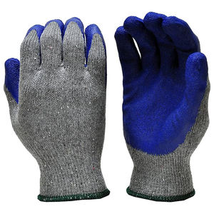 Importación de Corea personalizado impreso trabajo seguridad 10G algodón Shell arrugas látex Palma recubierto mano guantes Pakistán precio - Product Image 1