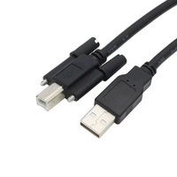 Câble d'imprimante USB 2.0 en cuivre, port carré, vis de fixation sécurisées, connecteurs mâles de type oreille